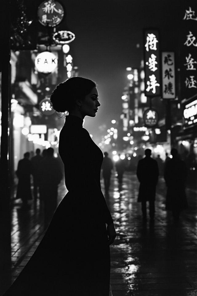 神女 - 经典老电影、修复影片 神女(1934)黑白电影海报